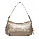 TAWILL Women's Baguette Handbags Crossbody Alligator PU Leather Gold