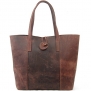 TOP-BAG New Vintage Cow Leather Handbag, Tote Bag, MC506 (Brown)