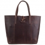 TOP-BAG New Vintage Cow Leather Handbag, Tote Bag, MC506 (Darkbrown)