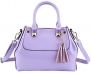 Heshe Ladies Genuine Leather Fashion Designer Tote Cross Body Shoulder Bag Handbag (Purple)