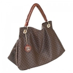 Leather Accents Tote Bag (brown)