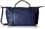 MG Collection Bowler Tote Bag, Navy, One Size
