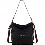The SAK Sanibel Bucket Shoulder Bag,Black,One Size