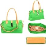 Designer Inspired Satchel Hangbag - College Bag, Casual Bag, Women's Handbag - Green