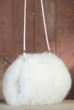 Women's Norwegian Fox Fur Muff Handbag