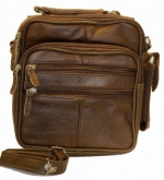 Roma Brown Choco Leather Organizer Bag Handbag Purse