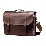 Samsonite Columbian Leather Flapover Case, Brown, One Size