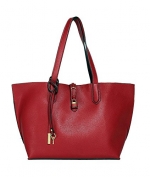 Tutilo Designer Handbags: Feature Tote - Red