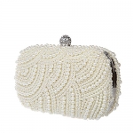 Artone Women's Beige Pearl Wedding Evening Handbag