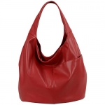 FASH Everyday Shopper Hobo Shoulder Handbag,Red,One Size