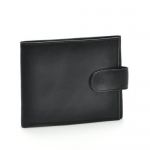 Hoxis Travel Ultrathin Light-weight 100% Genuine Leather Wallet-black