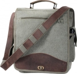 Olive Drab w/ Leather Vintage M-51 Engineers Field Journey Bag