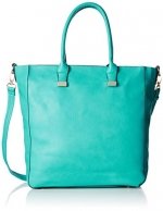 MG Collection Penelope 2 in 1 Bucket Tote Shoulder Handbag, Turquoise Blue, One Size