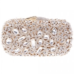 Fawziya Bling Luxury Clutch Purse Handbags Womens Evening Bags-Baguette Gold