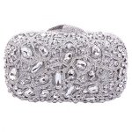 Fawziya Bling Luxury Clutch Purse Handbags Womens Evening Bags-Silver