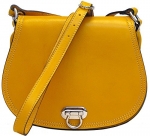 Floto Women's Saddle Bag in Yellow Italian Calfskin Leather - handbag shoulder bag