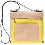 Isaac Mizrahi Designer Handbags: Women's Joan Leather / Nylon Crossbody - Canary Yellow