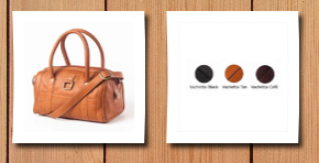 Clava leather buckle barrel handbag color: vachetta cafe