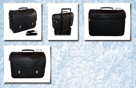 ecWorld world traveler deluxe doctor-style flap-over computer briefcase