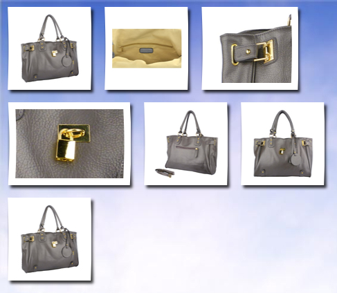 MG Collection lucca designer inspired silver gray glamour padlock shopper hobo handbag