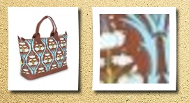 Amy Butler duffel bag,passion lily turquoise,