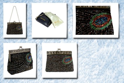 MG Collection black antique beaded sequin turquoise sunburst clutch evening handbag purse w/ 2 detachable chains