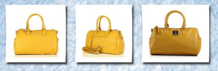 Noble Mount celebrity satchel/handbag mustard