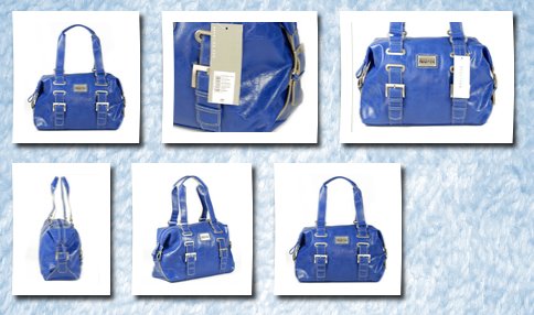Kenneth Cole REACTION interconnect large satchel handbag msrp $89.00 (marine)