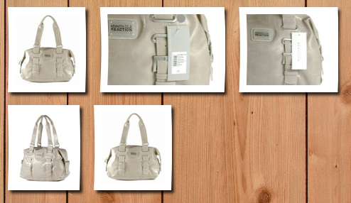 Kenneth Cole REACTION interconnect large satchel handbag msrp $89.00 (sand)